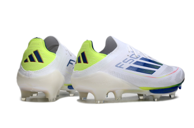 Adidas F50+ Lightstrike Pro FG Low-Tops Soccer Cleats - White/Blue/Yellow