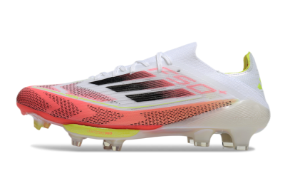 Adidas F50+ Lightstrike Pro FG Low-Tops Soccer Cleats - White/Red/Pink/Black/Yellow