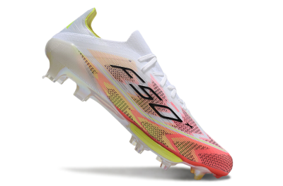 Adidas F50+ Lightstrike Pro FG Low-Tops Soccer Cleats - White/Red/Pink/Black/Yellow