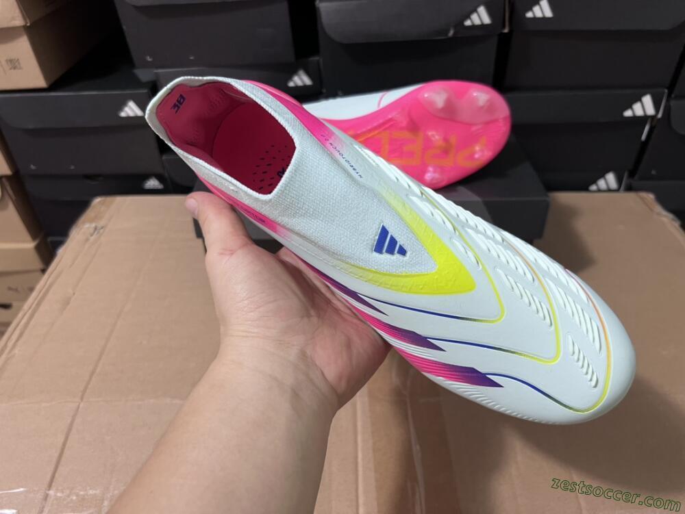 Adidas Predator Elite 24 Laceless FG Low-Tops Soccer Cleats - Jade/Blue/Pink