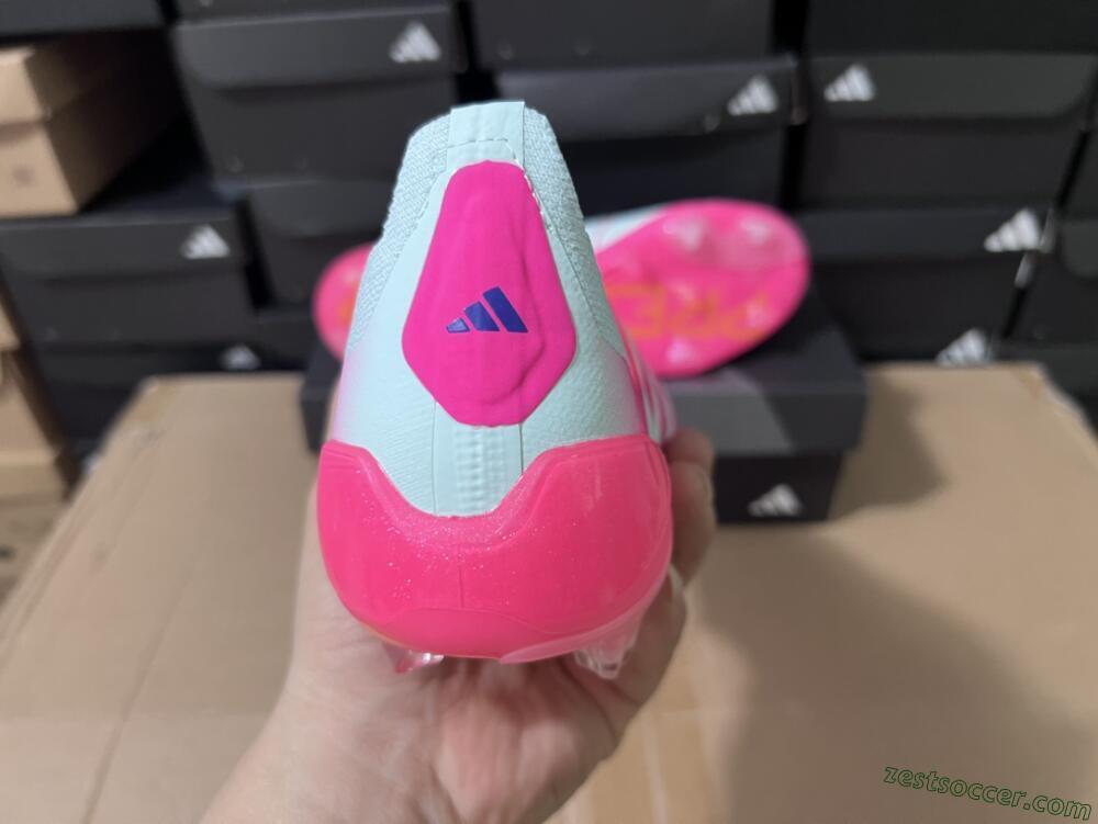 Adidas Predator Elite 24 Laceless FG Low-Tops Soccer Cleats - Jade/Blue/Pink