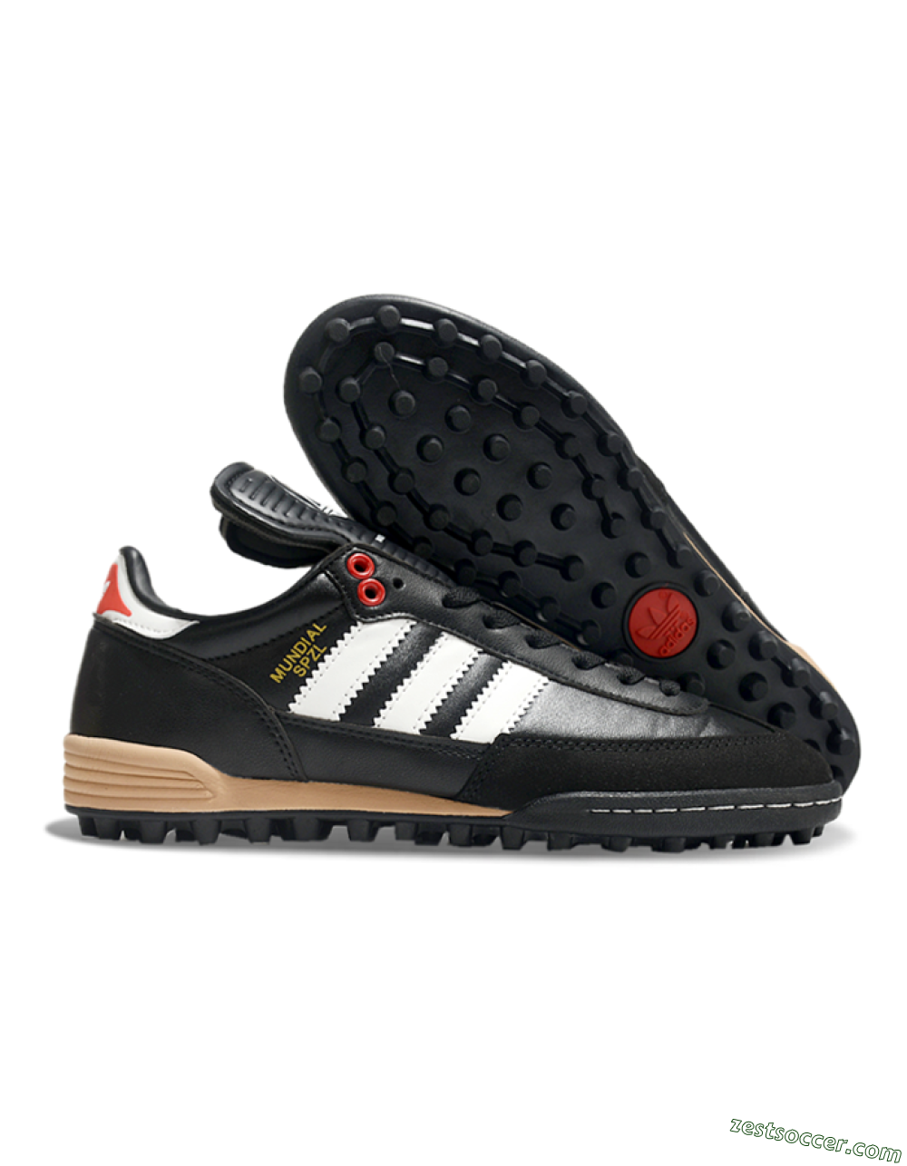 Adidas Mundial Team Astro TF Low-Tops Soccer Shoes - Black/White/Red 0