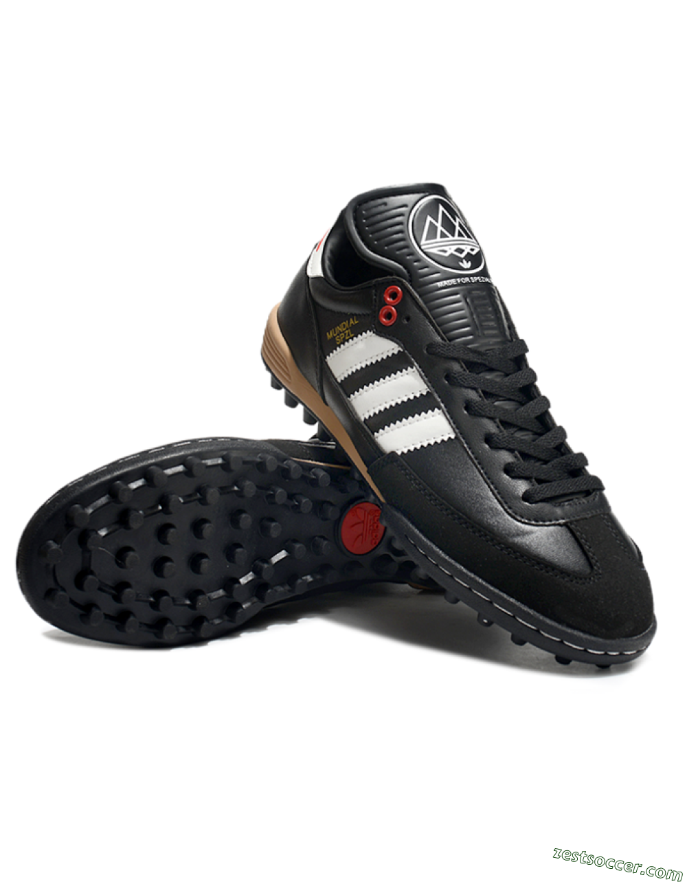 Adidas Mundial Team Astro TF Low-Tops Soccer Shoes - Black/White/Red 3