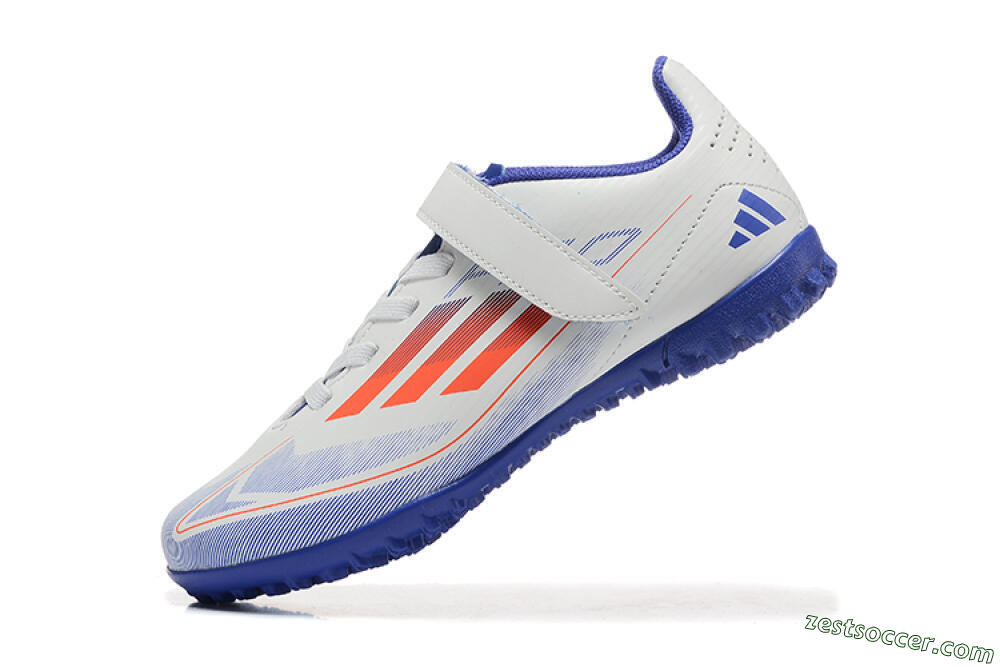 Kids Adidas Predator Elite TF Low-Tops Soccer Shoes - White/Blue/Red 8