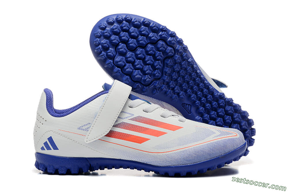 Kids Adidas Predator Elite TF Low-Tops Soccer Shoes - White/Blue/Red 0
