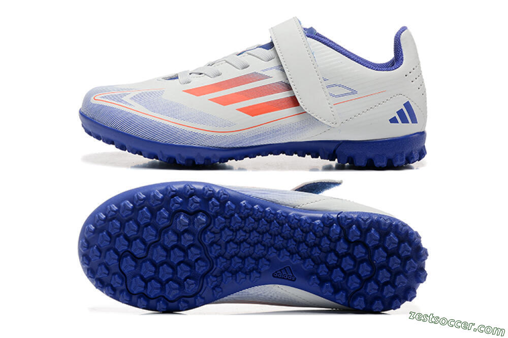 Kids Adidas Predator Elite TF Low-Tops Soccer Shoes - White/Blue/Red 1