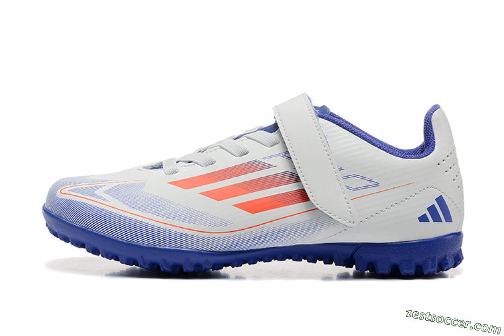 Kids Adidas Predator Elite TF Low-Tops Soccer Shoes - White/Blue/Red 2