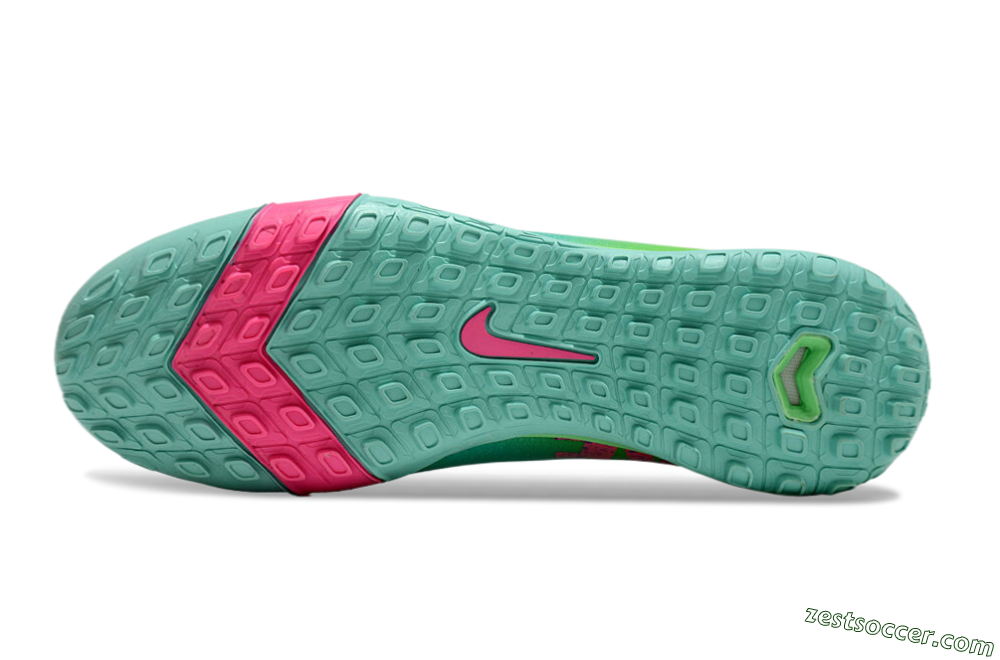 Nike Air Zoom Mercurial Superfly 10 Elite TF High-Tops Soccer Shoes - Jade/Pink/Blue 6