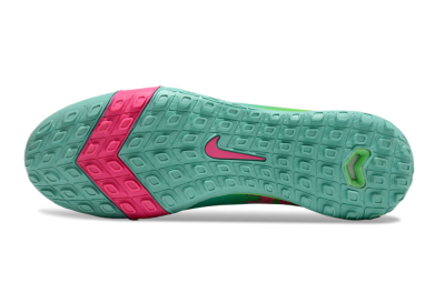 Nike Air Zoom Mercurial Superfly 10 Elite TF High-Tops Soccer Shoes - Jade/Pink/Blue