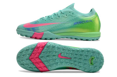 Nike Air Zoom Mercurial Vapor 16 Elite TF Low-Tops Soccer Shoes - Jade/Pink/Blue