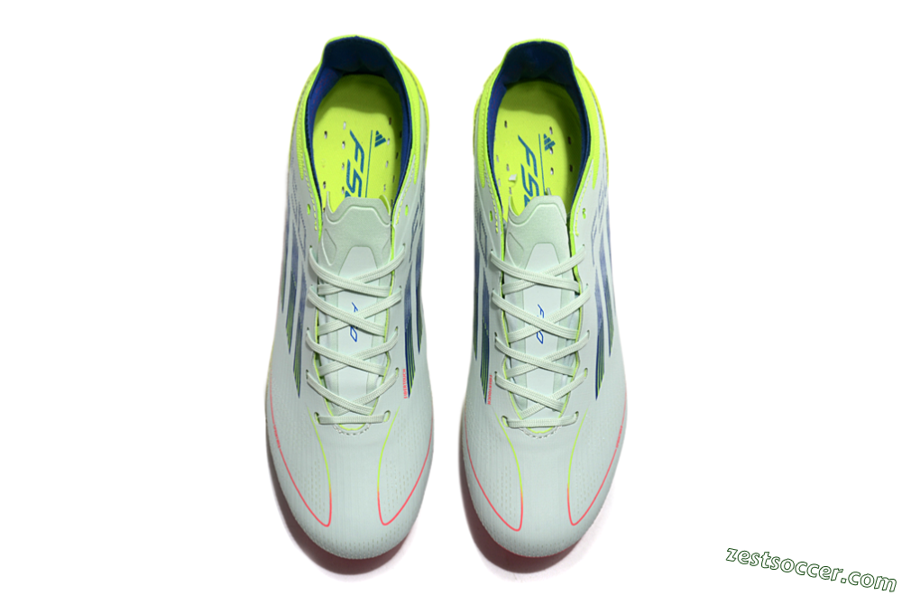 Adidas F50 Elite MG Low-Tops Soccer Cleats - Jade/Blue/Yellow 4