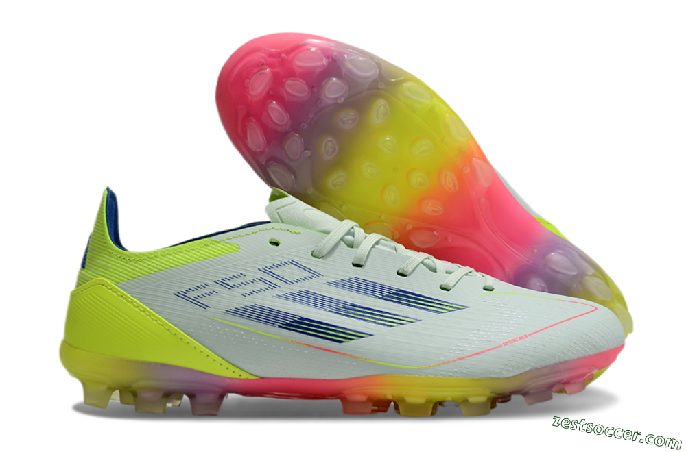 Adidas F50 Elite MG Low-Tops Soccer Cleats - Jade/Blue/Yellow 0