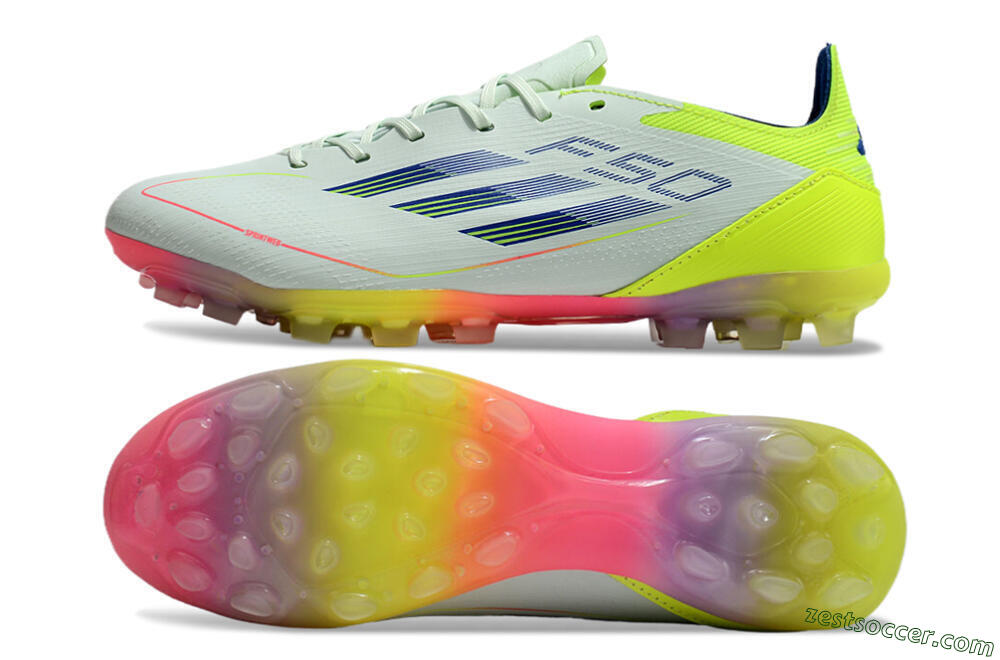 Adidas F50 Elite MG Low-Tops Soccer Cleats - Jade/Blue/Yellow 1