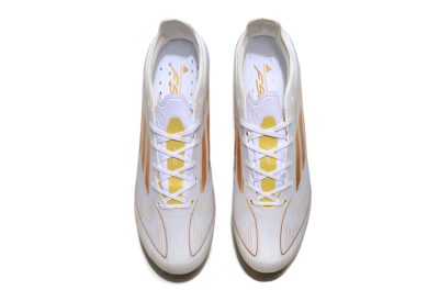 Adidas F50 Elite MG Low-Tops Soccer Cleats - White/Gold