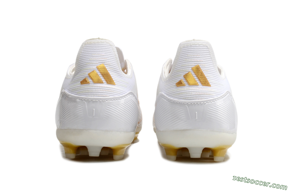 Adidas F50 Elite MG Low-Tops Soccer Cleats - White/Gold 5