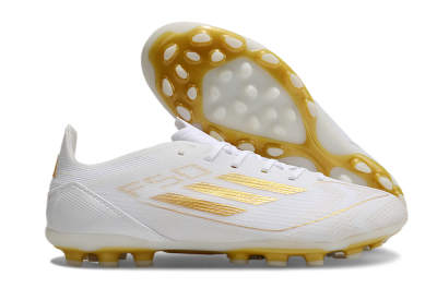 Adidas F50 Elite MG Low-Tops Soccer Cleats - White/Gold