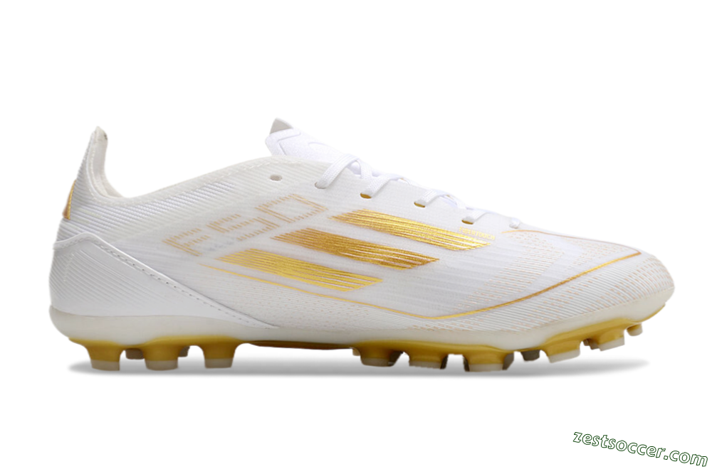 Adidas F50 Elite MG Low-Tops Soccer Cleats - White/Gold 7