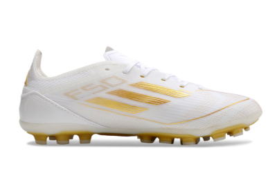 Adidas F50 Elite MG Low-Tops Soccer Cleats - White/Gold