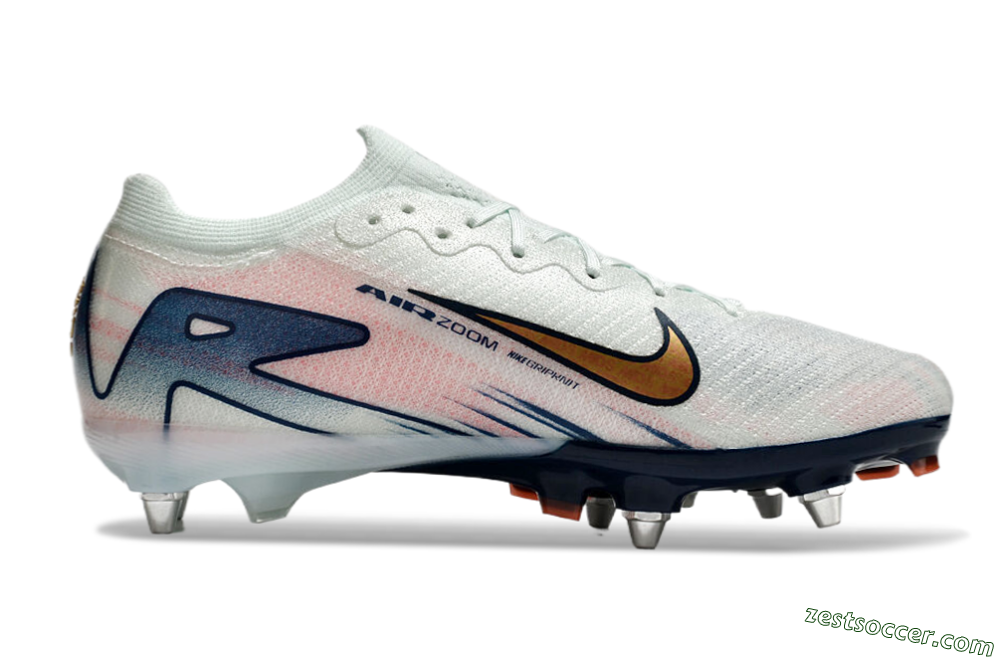 Nike Air Zoom Mercurial Vapor 16 Elite SG Low-Tops Soccer Cleats - Jade/Pink/Blue 7