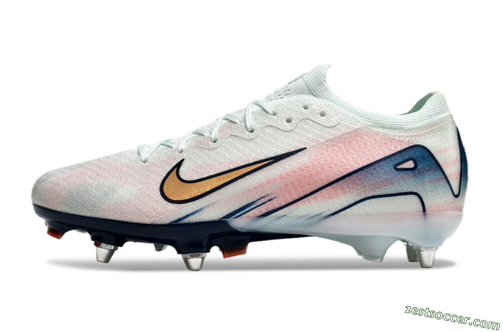 Nike Air Zoom Mercurial Vapor 16 Elite SG Low-Tops Soccer Cleats - Jade/Pink/Blue 2