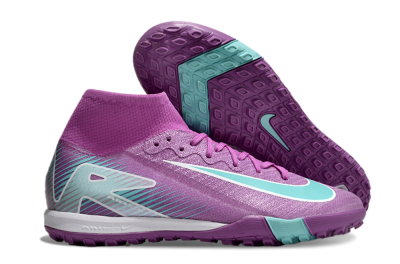 Nike Air Zoom Mercurial Superfly 10 Elite TF High-Tops Soccer Shoes - Purple/Jade/White