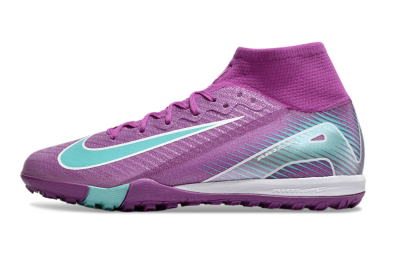 Nike Air Zoom Mercurial Superfly 10 Elite TF High-Tops Soccer Shoes - Purple/Jade/White