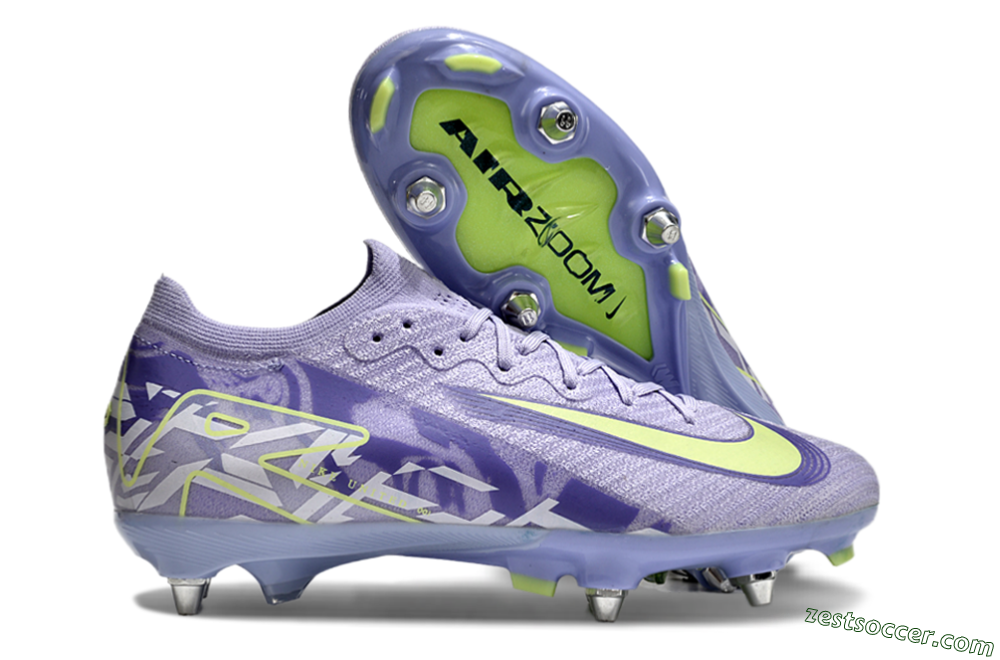 Nike Air Zoom Mercurial Vapor 16 Elite SG Low-Tops Soccer Cleats - Purple/Yellow/White 0