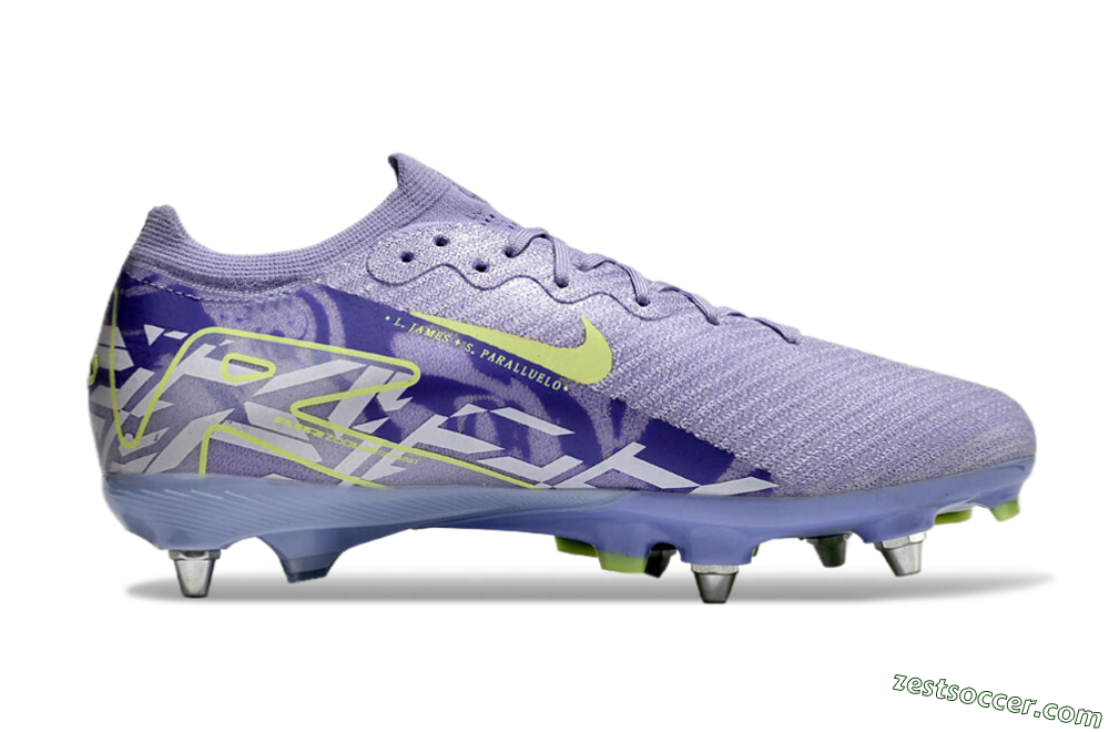 Nike Air Zoom Mercurial Vapor 16 Elite SG Low-Tops Soccer Cleats - Purple/Yellow/White 7