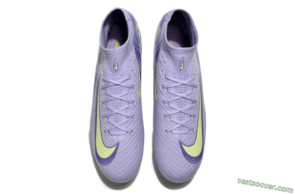 Nike Air Zoom Mercurial Superfly 10 Elite SG High-Tops Soccer Cleats - Purple/Yellow/White 4