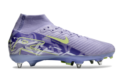 Nike Air Zoom Mercurial Superfly 10 Elite SG High-Tops Soccer Cleats - Purple/Yellow/White
