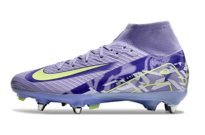 Nike Air Zoom Mercurial Superfly 10 Elite SG High-Tops Soccer Cleats - Purple/Yellow/White