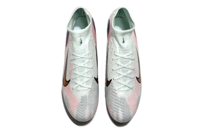 Nike Air Zoom Mercurial Superfly 10 Elite SG High-Tops Soccer Cleats - Jade/Pink/Gold/Blue