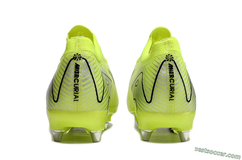 Nike Air Zoom Mercurial Vapor 16 Elite SG Low-Tops Soccer Cleats - Yellow/Silver/Black 5