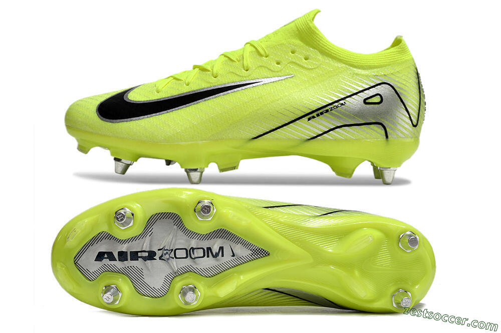 Nike Air Zoom Mercurial Vapor 16 Elite SG Low-Tops Soccer Cleats - Yellow/Silver/Black 1