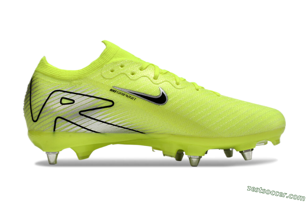 Nike Air Zoom Mercurial Vapor 16 Elite SG Low-Tops Soccer Cleats - Yellow/Silver/Black 7