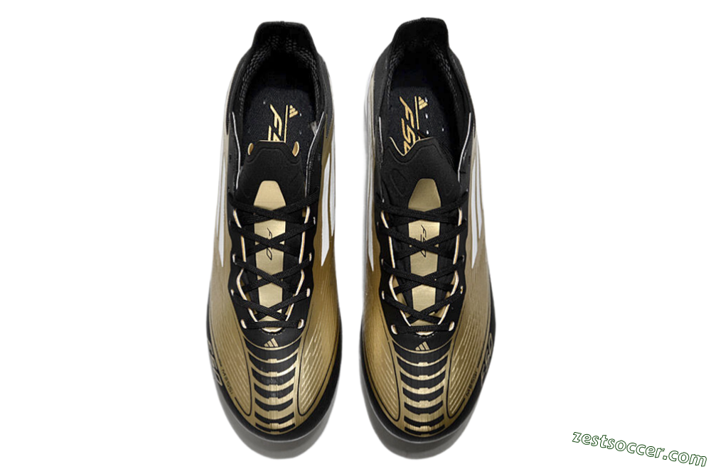 Adidas F50 Elite Messi MG Low-Tops Soccer Cleats - Gold/Black/White 4