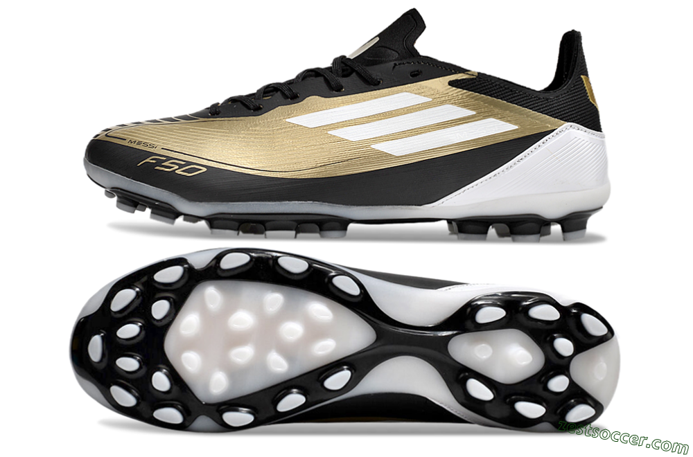 Adidas F50 Elite Messi MG Low-Tops Soccer Cleats - Gold/Black/White 1