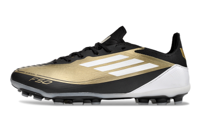 Adidas F50 Elite Messi MG Low-Tops Soccer Cleats - Gold/Black/White
