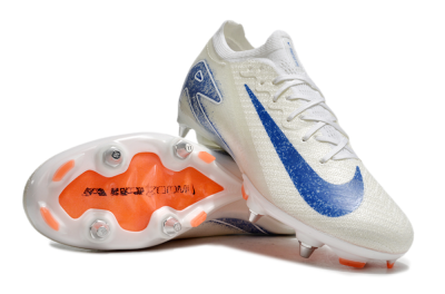 Nike Air Zoom Mercurial Vapor 16 Elite SG Low-Tops Soccer Cleats - Beige/Blue/White