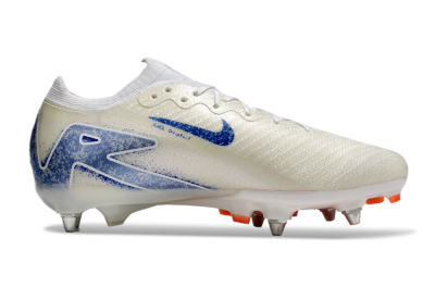 Nike Air Zoom Mercurial Vapor 16 Elite SG Low-Tops Soccer Cleats - Beige/Blue/White