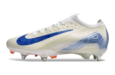Nike Air Zoom Mercurial Vapor 16 Elite SG Low-Tops Soccer Cleats - Beige/Blue/White