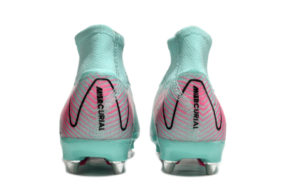 Nike Air Zoom Mercurial Superfly 10 Elite SG High-Tops Soccer Cleats - Jade/Black/Pink