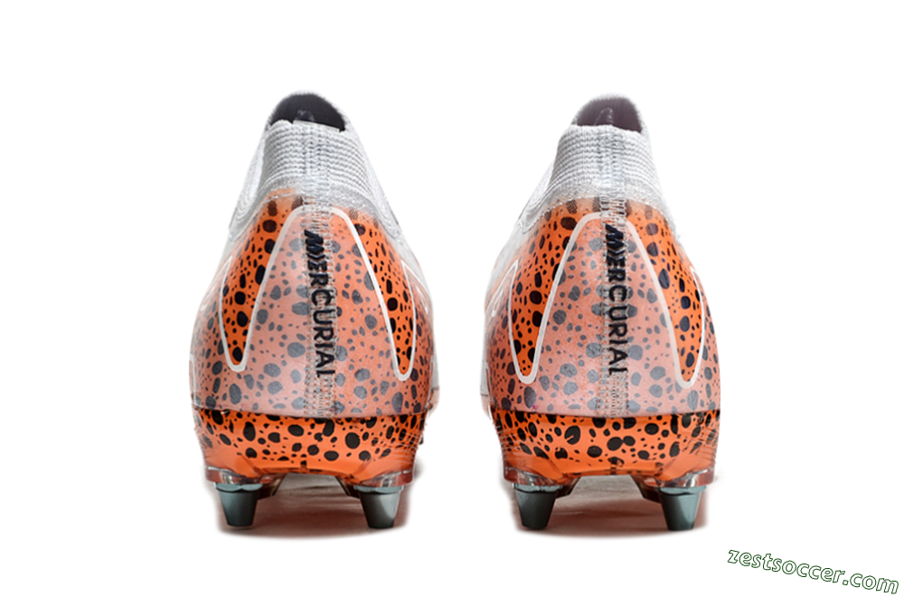 Nike Air Zoom Mercurial Vapor 16 Elite SG Low-Tops Soccer Cleats - Grey/Black/Leopard 5