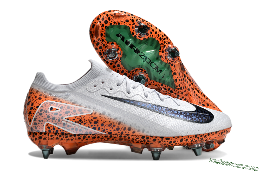 Nike Air Zoom Mercurial Vapor 16 Elite SG Low-Tops Soccer Cleats - Grey/Black/Leopard 0
