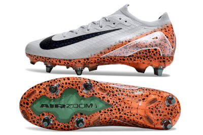 Nike Air Zoom Mercurial Vapor 16 Elite SG Low-Tops Soccer Cleats - Grey/Black/Leopard