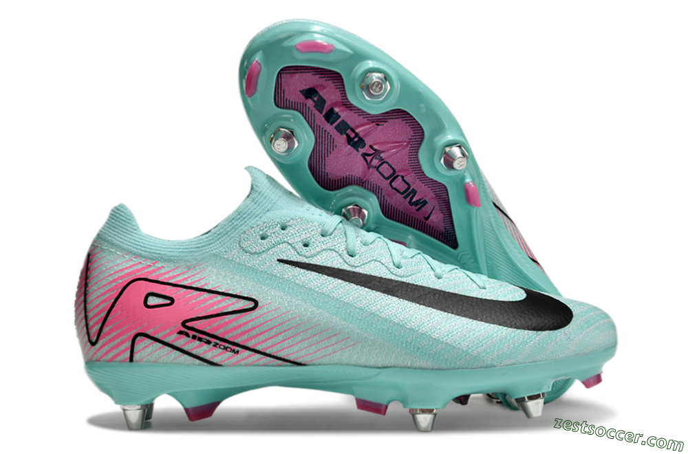 Nike Air Zoom Mercurial Vapor 16 Elite SG Low-Tops Soccer Cleats - Jade/Black/Pink 0