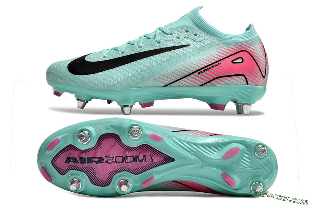 Nike Air Zoom Mercurial Vapor 16 Elite SG Low-Tops Soccer Cleats - Jade/Black/Pink 1