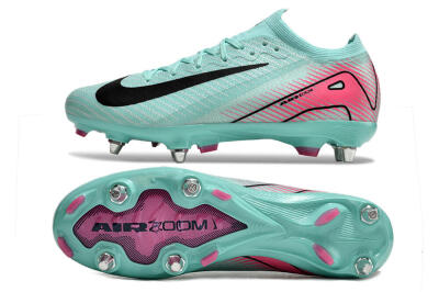 Nike Air Zoom Mercurial Vapor 16 Elite SG Low-Tops Soccer Cleats - Jade/Black/Pink