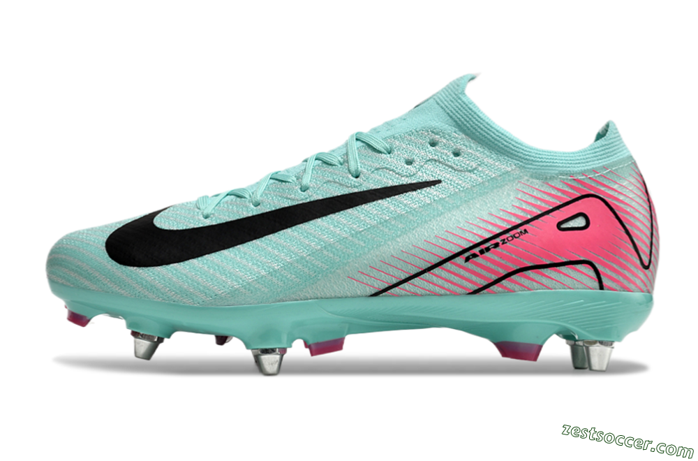 Nike Air Zoom Mercurial Vapor 16 Elite SG Low-Tops Soccer Cleats - Jade/Black/Pink 2