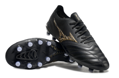 Mizuno Morelia Neo 3 FG Low-Tops Soccer Cleats - Black/Gold